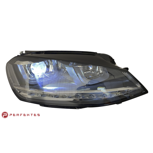 Фара головного света LH+RH комплект (Flowing Signal, Chrome Line, с блоком и лампочками, LHD) Volkswagen Golf 7