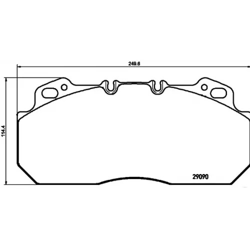 Колодки гальмівні 29090 Renault Magnum, Volvo B10