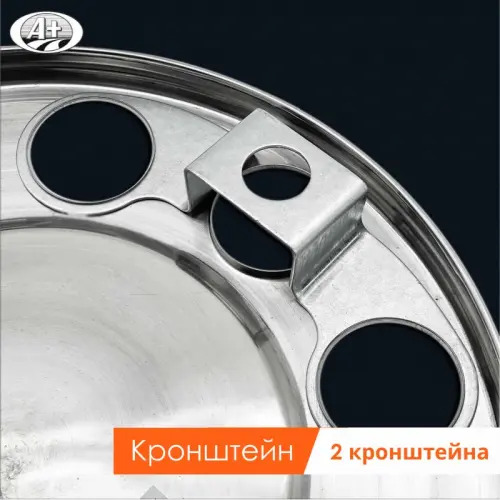 Ковпак колеса "корона" 22,5 з 10-ма отворами з нержавіючої сталі