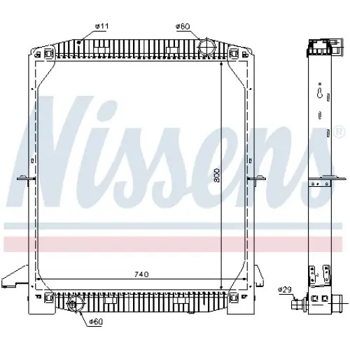 Радиатор Iveco Eurotech [92р.--] с рамкой